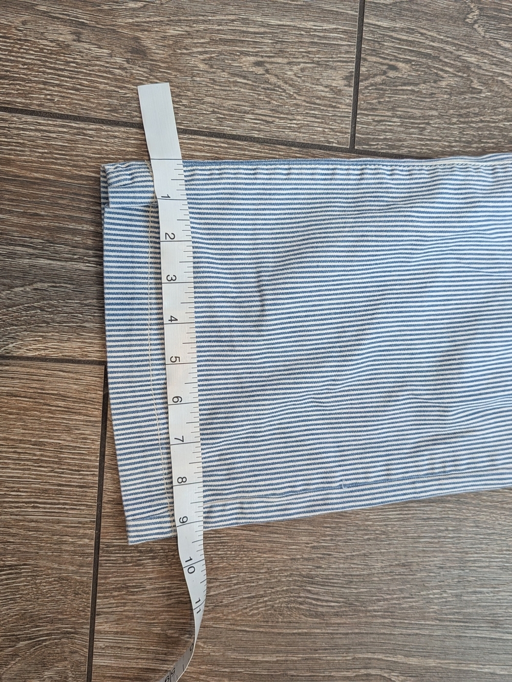 Flying Monkey High Rise Wide Leg Jeans Light Blue Stripe Button Fly Size 25 - Picture 10 of 10